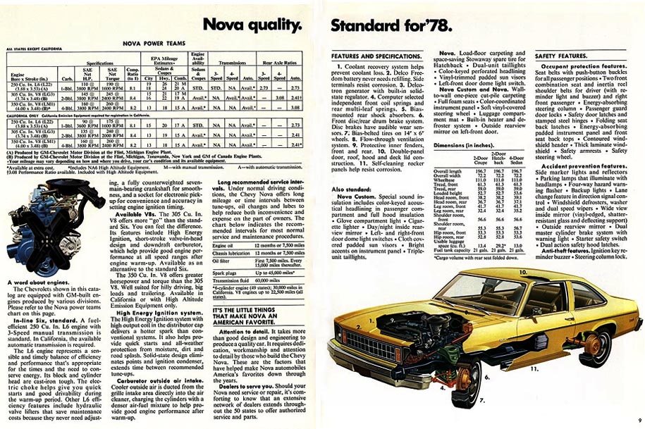 1978 Chevrolet Nova Brochure Page 3